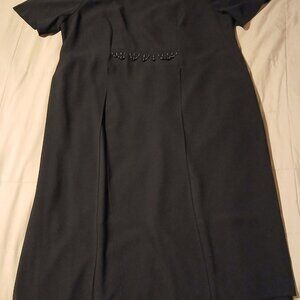 Another Thyme Vintage 70s Black Beaded Formal Maxi Dress Size 18